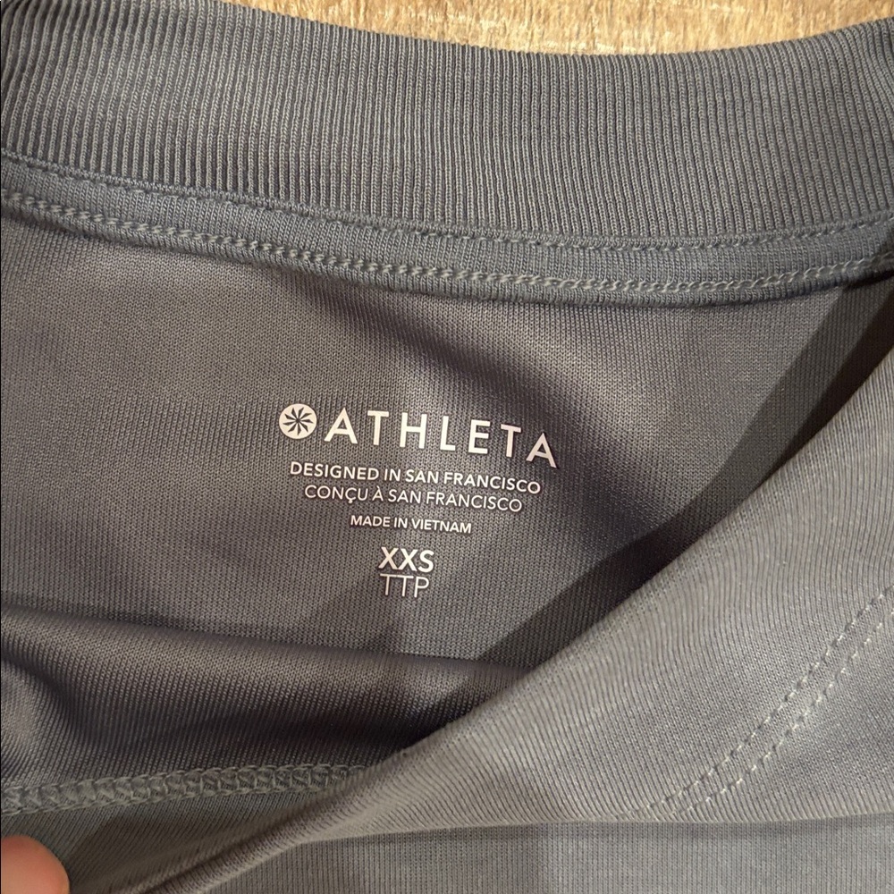 Athleta NWOT two piece matching casual lounge set top and cropped pants - Picture 3 of 12